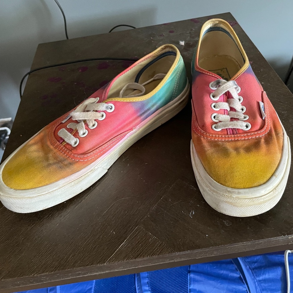 Rainbow Dye Vans Womens size 8.5